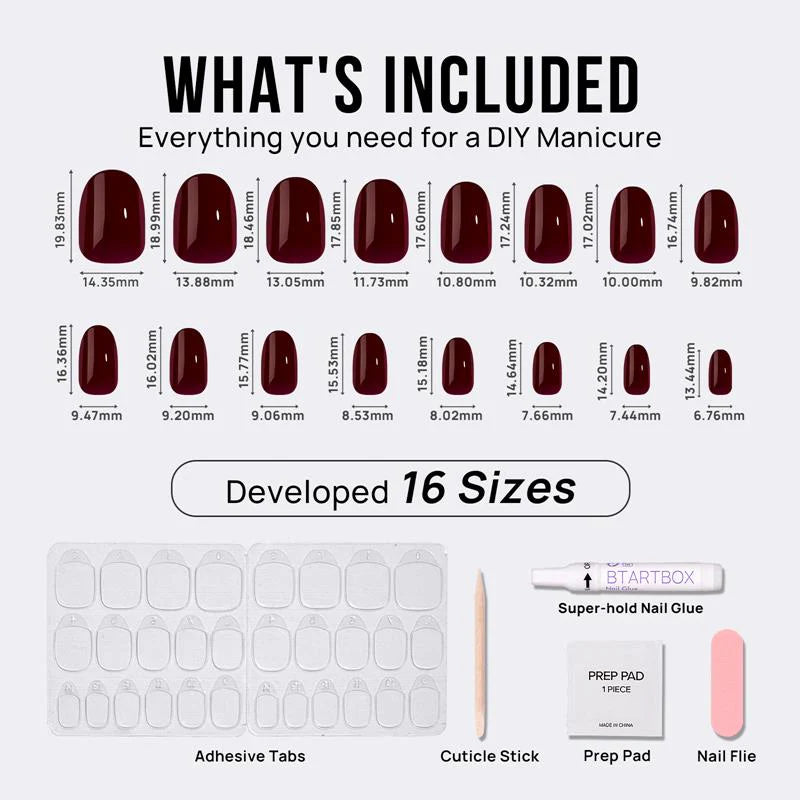 Coffee Bean Oval Nails - Soft Gel Press On