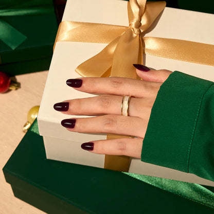 Coffee Bean Oval Nails - Soft Gel Press On