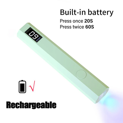 LINMANDA Minicure Handheld UV Light for Gel Nails Portable UV Nail Lamp Rechargeable LED Nail Lamp for Nails Art Desk Stand