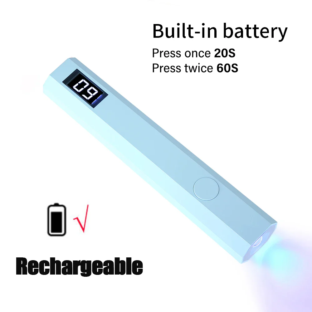LINMANDA Minicure Handheld UV Light for Gel Nails Portable UV Nail Lamp Rechargeable LED Nail Lamp for Nails Art Desk Stand